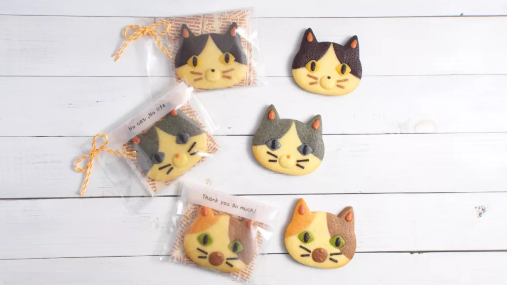 ネコクッキー ハチワレ猫 三毛猫